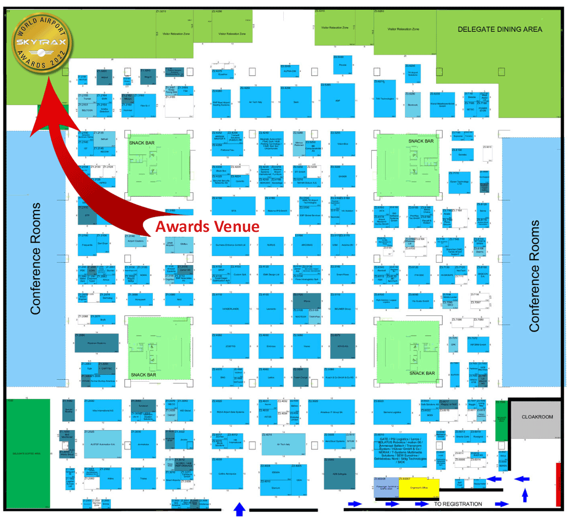 lugar de los premios mundiales de aeropuertos 2022